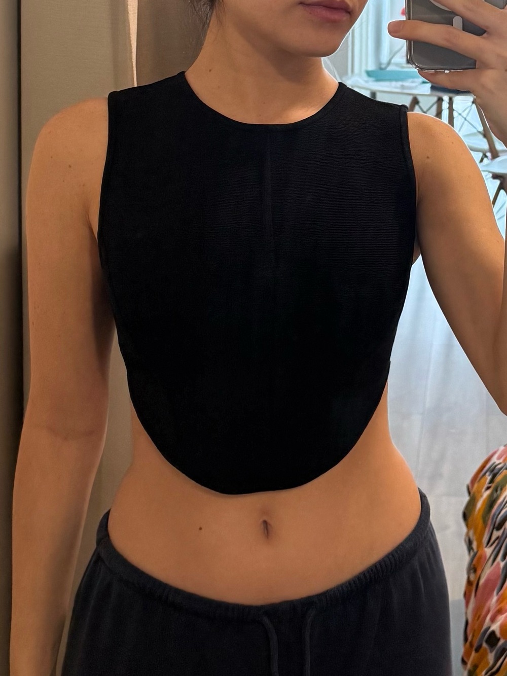 Babaton Black Structured Knit Shell - Picture 4 of 5